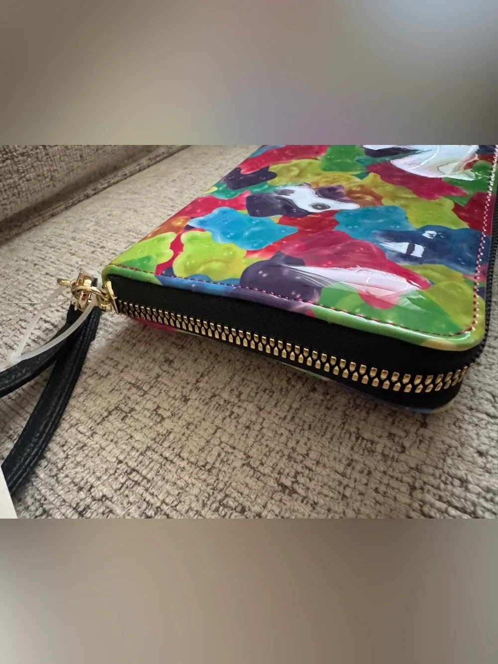 Betsey Johnson Rainbow Gummy Bear Print  Wallet